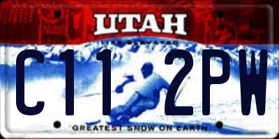 UT license plate C112PW