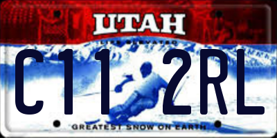UT license plate C112RL