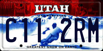 UT license plate C112RM