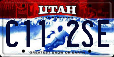 UT license plate C112SE