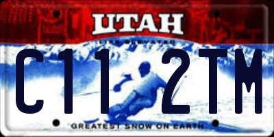 UT license plate C112TM