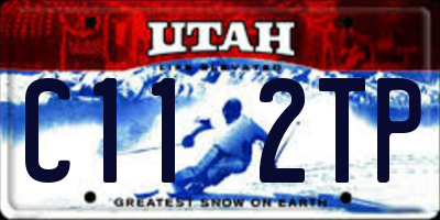 UT license plate C112TP