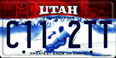 UT license plate C112TT