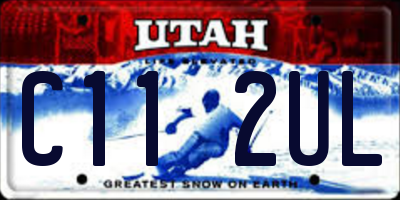 UT license plate C112UL