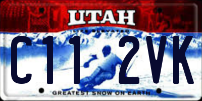 UT license plate C112VK