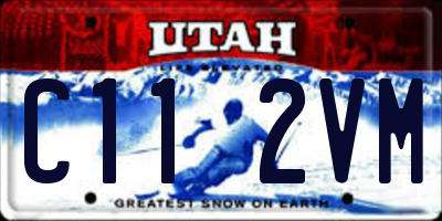 UT license plate C112VM