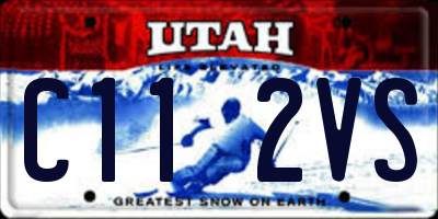 UT license plate C112VS
