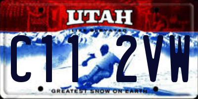UT license plate C112VW