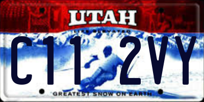 UT license plate C112VY