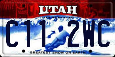 UT license plate C112WC
