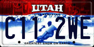UT license plate C112WE