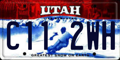 UT license plate C112WH