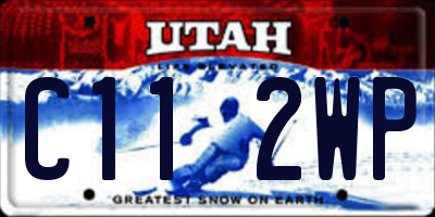 UT license plate C112WP