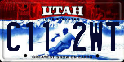 UT license plate C112WT