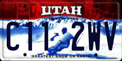 UT license plate C112WV