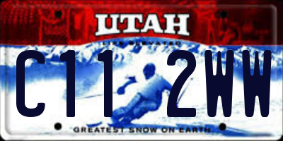 UT license plate C112WW