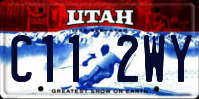UT license plate C112WY