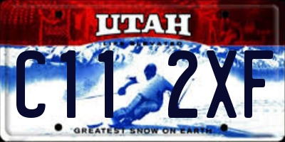 UT license plate C112XF