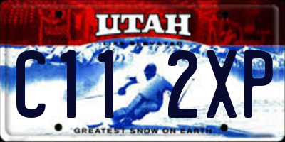 UT license plate C112XP
