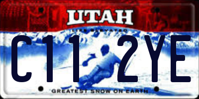 UT license plate C112YE