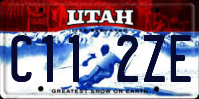 UT license plate C112ZE