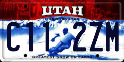 UT license plate C112ZM