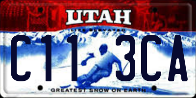 UT license plate C113CA