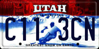 UT license plate C113CN