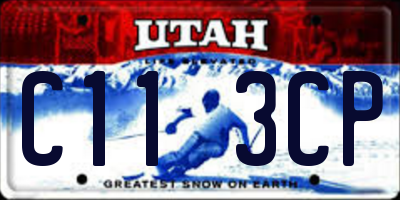 UT license plate C113CP