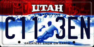 UT license plate C113EN