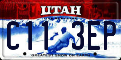 UT license plate C113EP