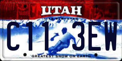 UT license plate C113EW