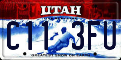 UT license plate C113FU