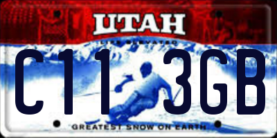 UT license plate C113GB