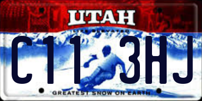 UT license plate C113HJ