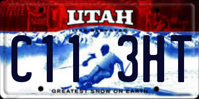 UT license plate C113HT