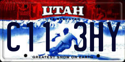 UT license plate C113HY