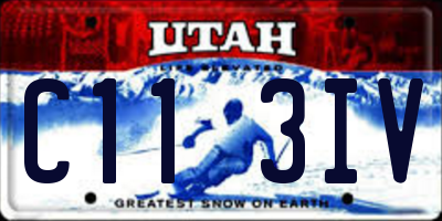 UT license plate C113IV