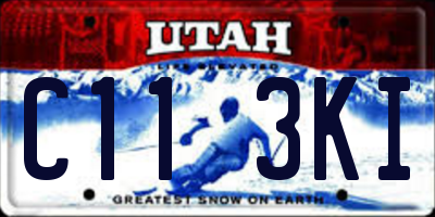 UT license plate C113KI