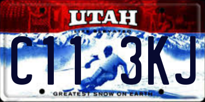 UT license plate C113KJ