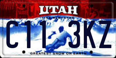 UT license plate C113KZ
