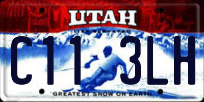 UT license plate C113LH