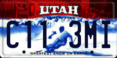 UT license plate C113MI
