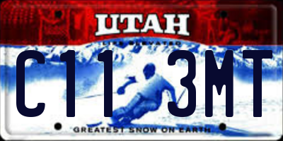 UT license plate C113MT
