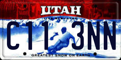 UT license plate C113NN