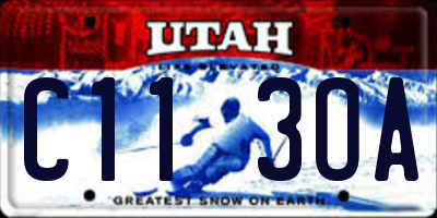 UT license plate C113OA