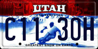 UT license plate C113OH