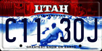 UT license plate C113OJ