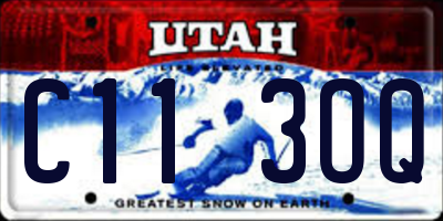 UT license plate C113OQ