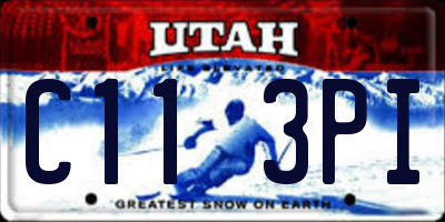 UT license plate C113PI